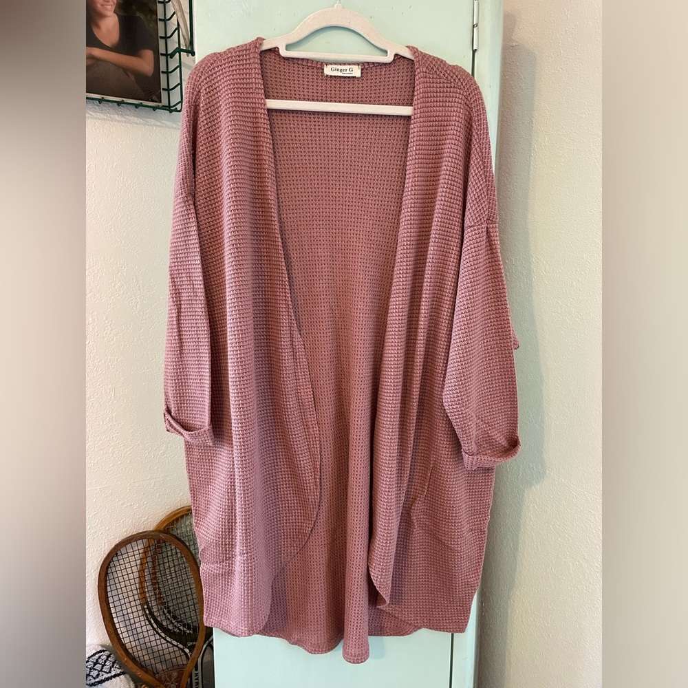 Ginger G Sweater, Size Large, Mauve